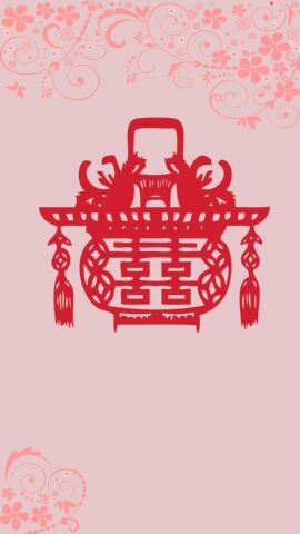 【主题匠师】红双喜手绘喜庆冲晦气精美壁纸3