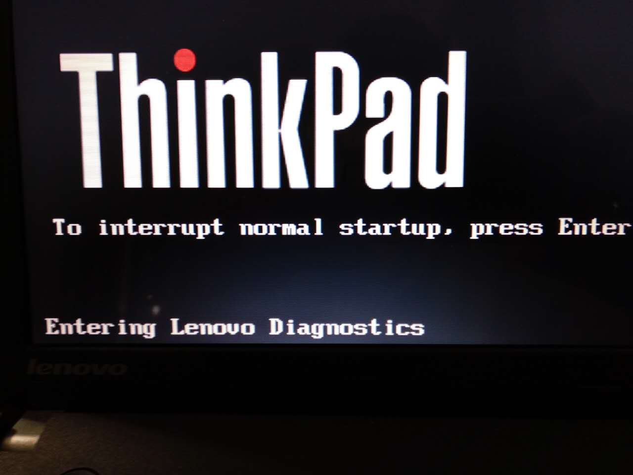 求助:thinkpad 430c开机出现entering lenovo diagnostics进不了系统