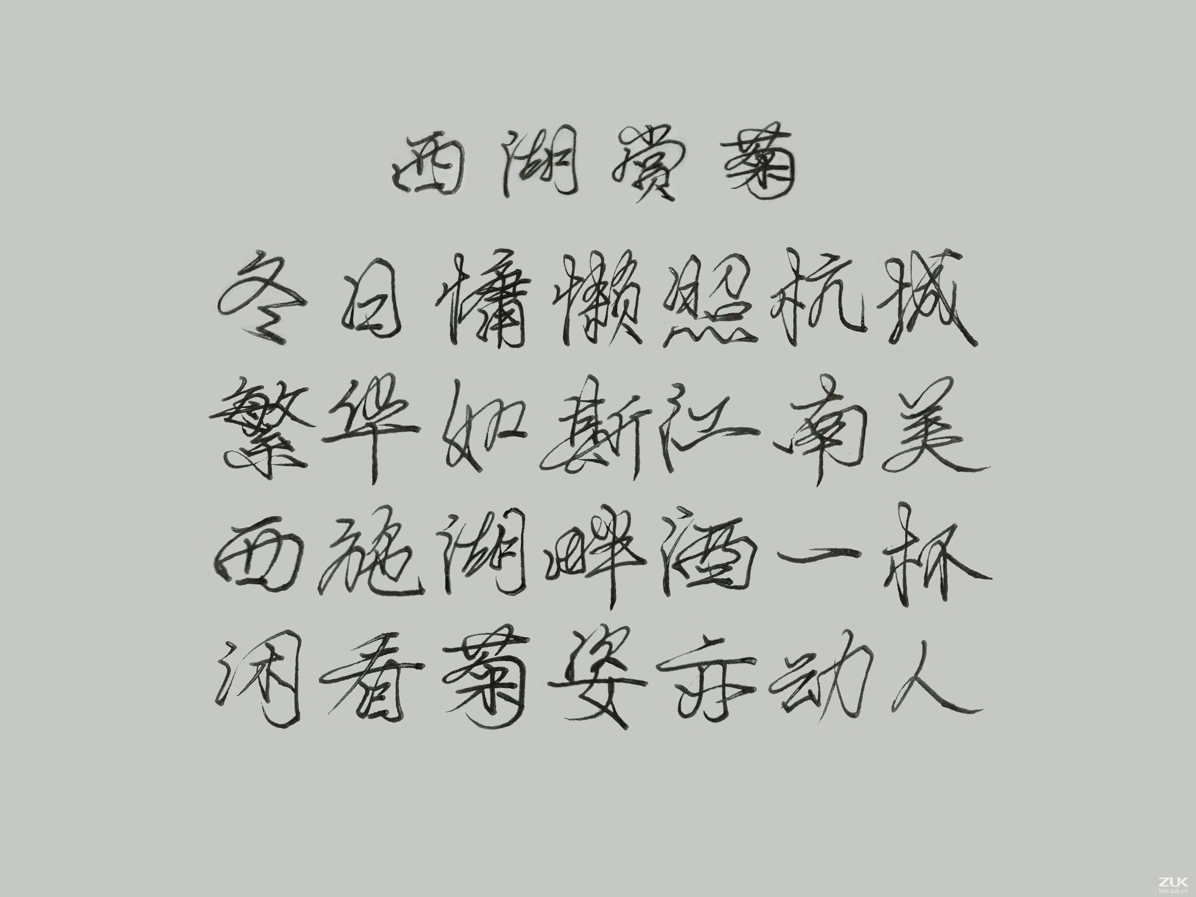 【圆珠笔书法】-【随手拍】论坛-手机乐粉家-联想社区