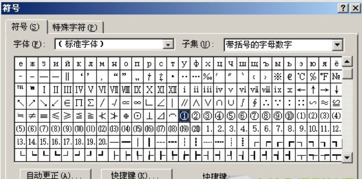 【word2007圆圈数字1到10及11以上打法】-【